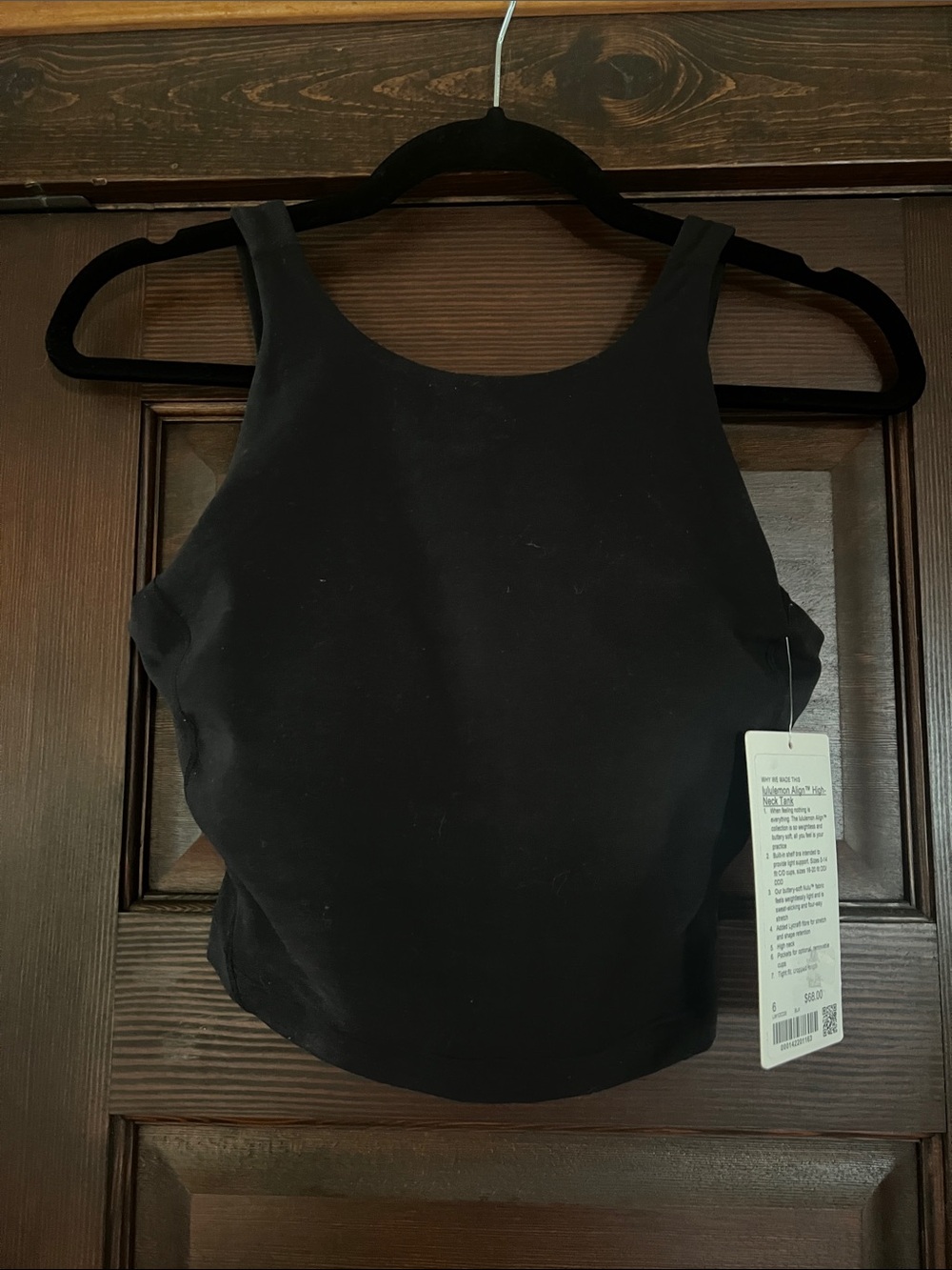 Lululemon Women's Black Crop Tank Top - Brand Unspecified